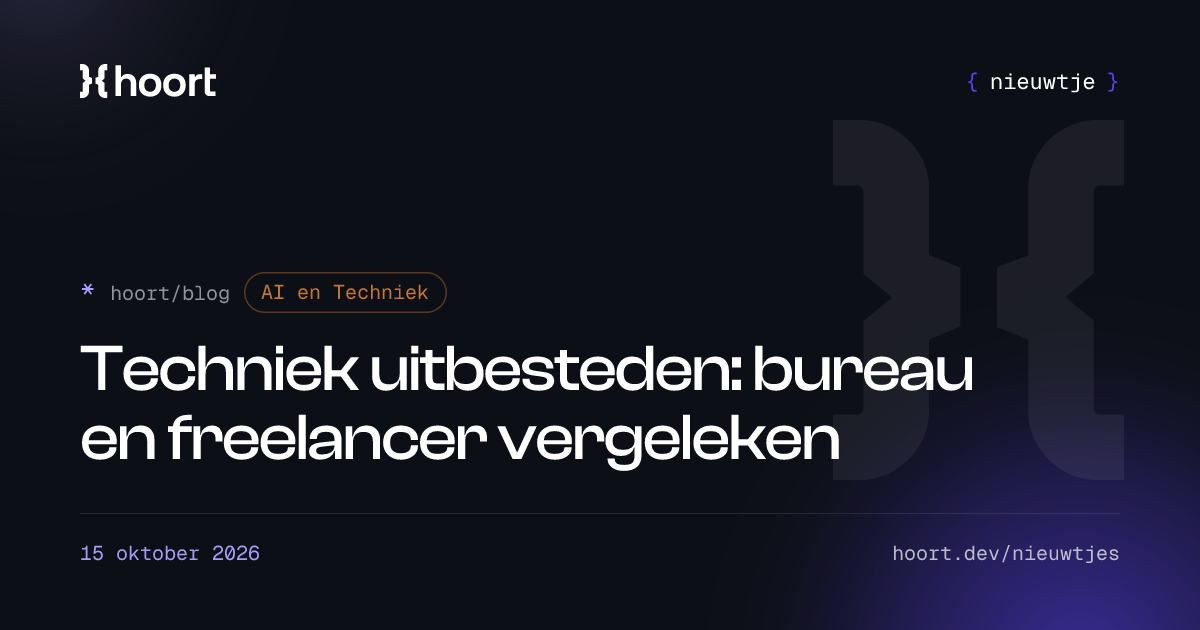Techniek uitbesteden: bureau en freelancer vergeleken