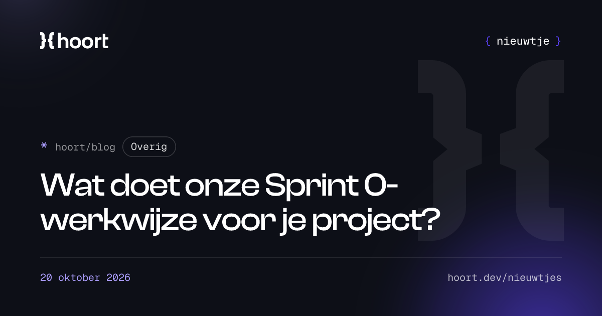 Wat doet onze Sprint 0-werkwijze voor je project?