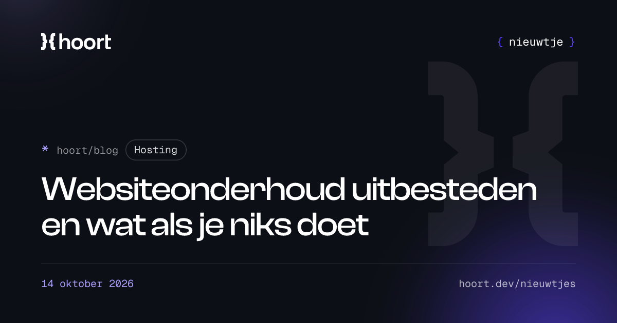Websiteonderhoud uitbesteden en wat als je niks doet